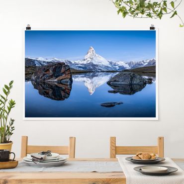 Plakat - Jezioro Stelli przed Matterhornem