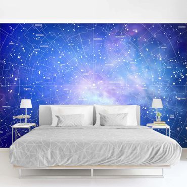 Tapeta - Mapa nieba z obrazem gwiazd