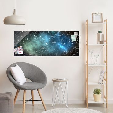 Obraz na szkle - Obrazy gwiazd Mapa mgławic galaktyk