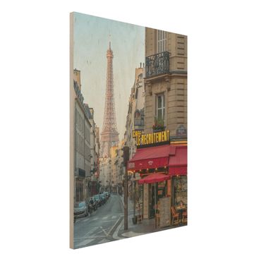 Obraz z drewna - Street of Paris