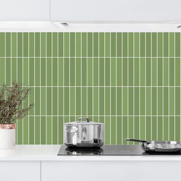 Panel ścienny do kuchni - Płytki na podjeździe - zielone