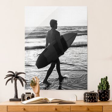 Obraz na szkle - Surfer Boy At Sunset