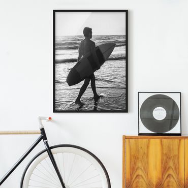 Obraz w ramie - Surfer Boy At Sunset