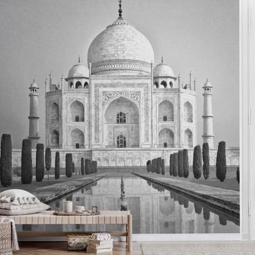 Tapeta metaliczna - Taj Mahal z ogrodem