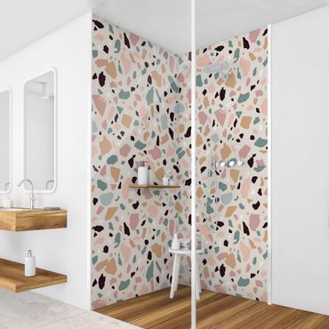 Tylna ścianka prysznicowa - Terazzo Pattern Naples