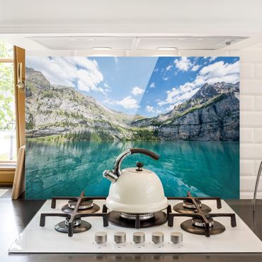 Panel szklany do kuchni - Jezioro Dreamy Mountain