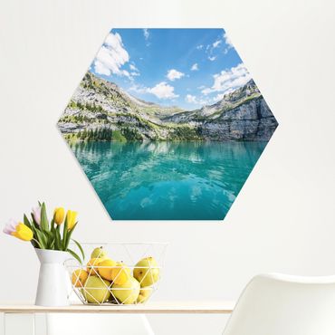 Obraz heksagonalny z Forex - Jezioro Dreamy Mountain