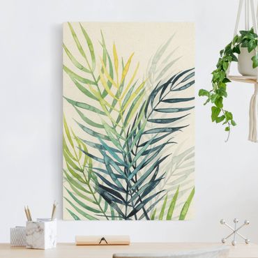 Obraz na naturalnym płótnie - Tropical Foliage - Palm Tree - Format pionowy 2:3