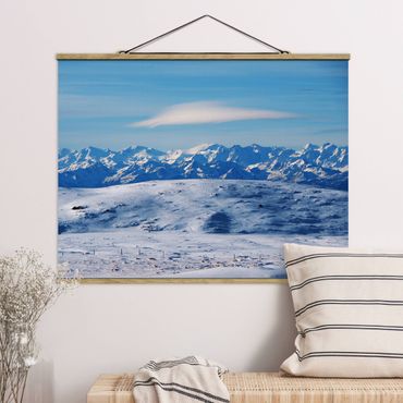 Plakat z wieszakiem - Śnieżny świat gór