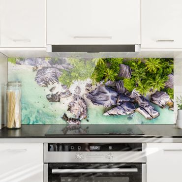 Panel szklany do kuchni - Ukryta Plaża