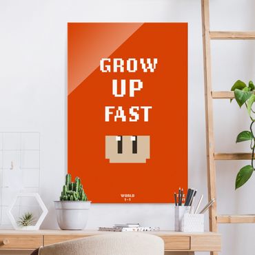 Obraz na szkle - Video Game Grow Up Fast In Red