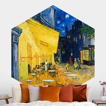 Sześciokątna tapeta samoprzylepna - Vincent van Gogh - Taras kawiarni w Arles