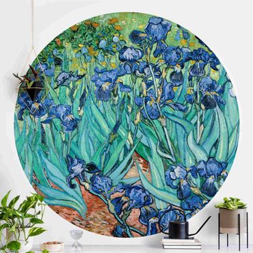 Okrągła tapeta samoprzylepna - Vincent van Gogh - Iris