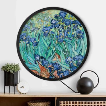 Okrągły obraz w ramie - Vincent Van Gogh - Iris