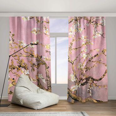 Zasłona - Vincent Van Gogh - Almond Blossom In Antique Pink