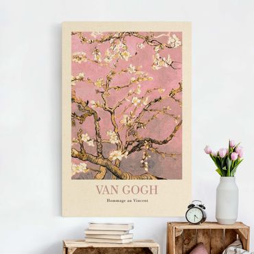 Obraz na naturalnym płótnie - Vincent van Gogh - Almond Blossom In Pink - Museum Edition - Format pionowy 2:3