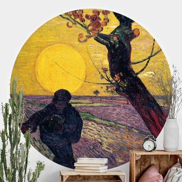 Okrągła tapeta samoprzylepna - Vincent van Gogh - Siewca