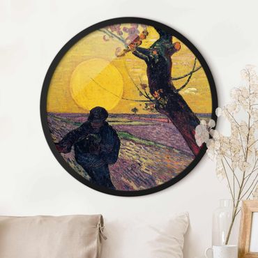Okrągły obraz w ramie - Vincent Van Gogh - Sower