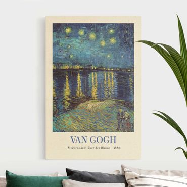 Obraz na naturalnym płótnie - Vincent van Gogh - Gwiaździsta noc - edycja muzealna