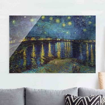 Obraz na szkle - Vincent van Gogh - Gwiaździsta noc nad Rodanem