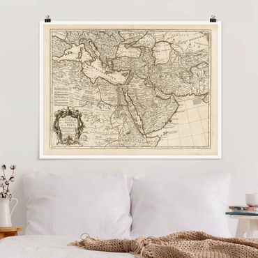 Plakat - Vintage Map Orient