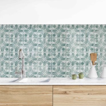 Panel ścienny do kuchni - Wzór w stylu vintage Płytki geometryczne