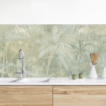 Panel ścienny do kuchni - Vintage Palm Trees with Texture