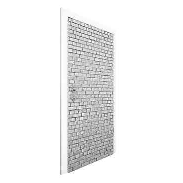 Okleina na drzwi - Backstone brick czarno-biały