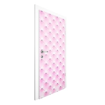 Okleina na drzwi - Diament różowy luksusowy