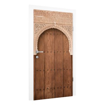 Okleina na drzwi - Drewniana brama z pałacu Alhambra