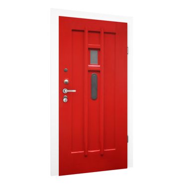Okleina na drzwi - Czerwone drzwi z Amsterdamu