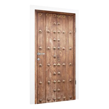 Okleina na drzwi - Rustykalne hiszpańskie drzwi drewniane