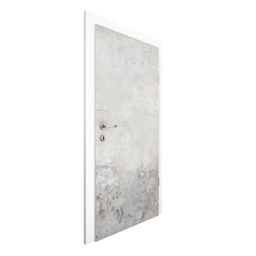 Okleina na drzwi - Wygląd betonu w stylu shabby