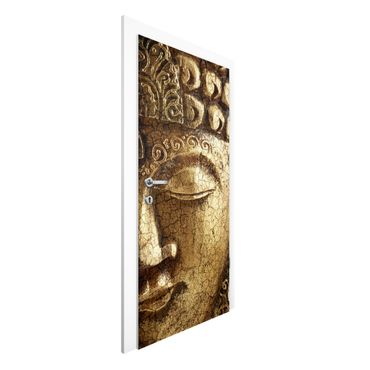 Okleina na drzwi - Budda w stylu vintage