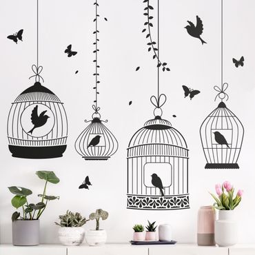 Naklejka na ścianę - Klatki dla ptaków