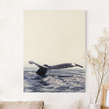 Obraz na naturalnym płótnie - Pieśń wieloryba na Islandii