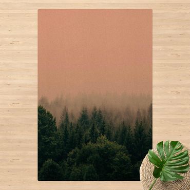 Mata korkowa - Las o zmierzchu we mgle