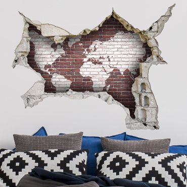 Naklejka na ścianę - Mapa świata Backstone