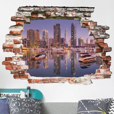 Naklejka na ścianę - Dubai Skyline and Marina