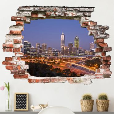 Naklejka na ścianę - Perth Skyline