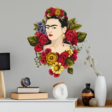 Naklejka na ścianę - Frida Kahlo - Róże