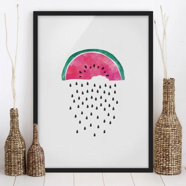 Plakat w ramie - Deszcz arbuzów