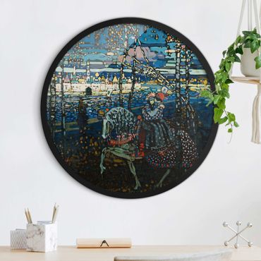 Okrągły obraz w ramie - Wassily Kandinsky - Riding Paar