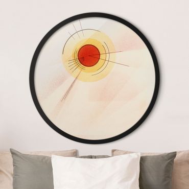 Okrągły obraz w ramie - Wassily Kandinsky - Rays