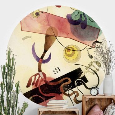 Okrągła tapeta samoprzylepna - Wassily Kandinsky - Taches