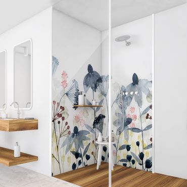 Tylna ścianka prysznicowa - Wild Flowers Watercolour I