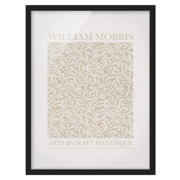 Plakat w ramie - William Morris - Wzór wierzby beżowy
