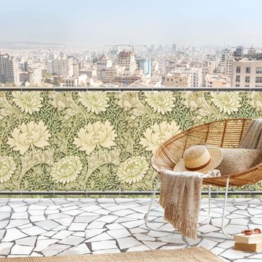 Osłona balkonowa zapewniająca prywatność - Wzór William Morris - Ogromne kwiaty