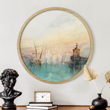 Okrągły obraz w ramie - William Turner - Venice With Moon