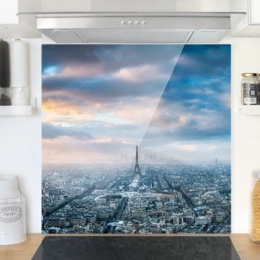 Panel szklany do kuchni - Zima w Paryżu